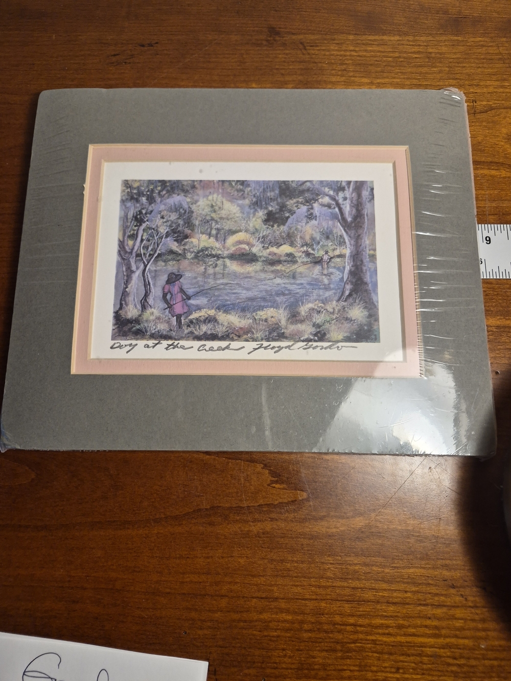 A Floyd Gondo Signed Print "Day At The Creek"